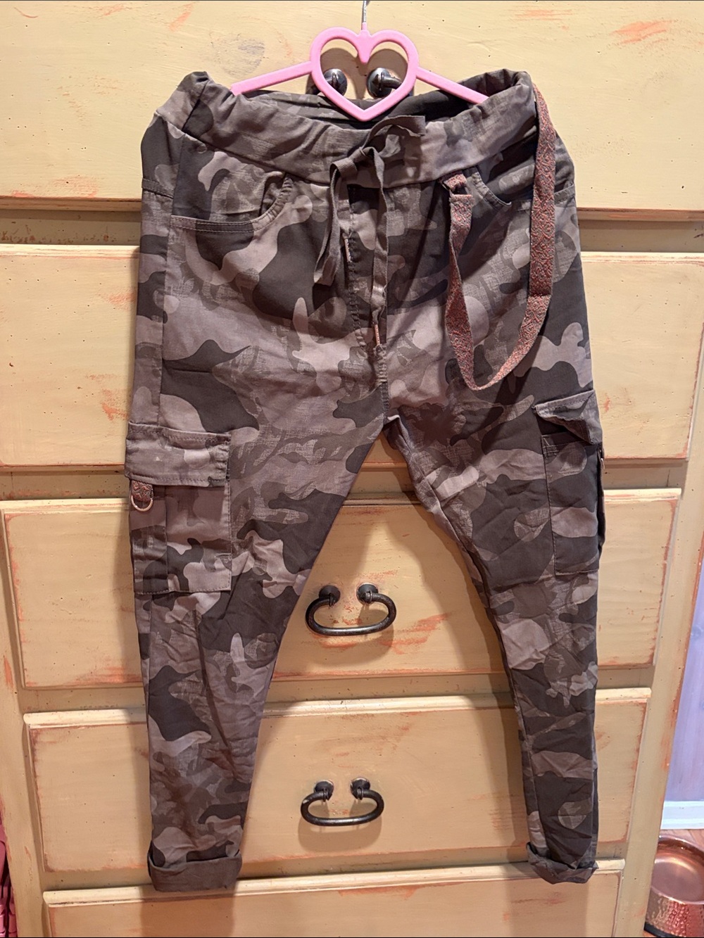 Venti6 NWOT Women's Camouflage Cargo Jogger Pants -Stretchy Size XS